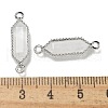 Natural Mixed stone Faceted Double Terminal Pointed Hexagon Connector Charms G-G181-04P-4