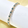 Brass Enamel Link & Charm Bracelets BJEW-Z094-02G-01B-2