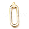Hollow Oval 304 Stainless Steel Pendants STAS-Q348-05G-1