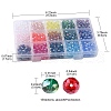 450Pcs 15 Style Electroplate Glass Beads Strands GLAA-YW0001-60-4