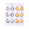 Ion Plating(IP) 304 Stainless Steel Conch Stud Earrings EJEW-C099-14GP-1