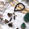 Iron Witch Bell & Alloy Key Pendant Decorations KEYC-JKC00884-2