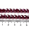 Electroplate Transparent Glass Beads Strands EGLA-A035-T6mm-A02-4