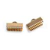 Ion Plating(IP) 304 Stainless Steel Ribbon Crimp Ends X-STAS-F098-04-2