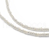 Faceted Rondelle Glass Beaded Necklaces NJEW-JN03004-07-3