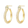 Cubic Zirconia Snake Stud Earrings EJEW-L261-010G-1