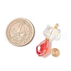Cat Shape Glass Pendants PALLOY-JF03718-01-2