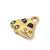 304 Stainless Steel Enamel Pendants STAS-B085-24G-2