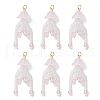 Glass Seed Beaded Jellyfish Pendants PALLOY-MZ00707-01-1