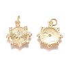 Brass Micro Pave Cubic Zirconia Pendants ZIRC-G168-50G-2