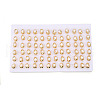 Teardrop Brass Natural Pearl Stud Earrings PEAR-N020-05Z-2
