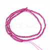 Lab Grown Red Corundum Beads Strands G-E411-40-2mm-1-2