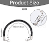 CHGCRAFT 3Pcs Imitation Leather Wrap Wide Cord Bracelet with Stainless Steel Lobster Clasp for Men Women BJEW-CA0001-10A-2