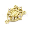 Brass Clear Cubic Zirconia Virgin Mary Chandelier Component Links KK-D325-07G-03-2