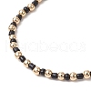 3Pcs Bohemian Style Glass Seed Beaded and Brass Beaded Stretch Bracelets for Women BJEW-JB11799-4