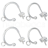Beebeecraft 20Pcs 2 Size 304 Stainless Steel Ring Stud Earrings Findings STAS-BBC0004-71-1