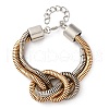 Iron Shake Chain Knotted Bracelets for Women BJEW-U042-01GP-2