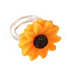 Sunflower Resin Finger Rings for Women FS-WG1F28B-01-5