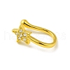 Clear Cubic Zirconia Star Clip on Nose Ring AJEW-F059-16G-3