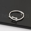Constellations Rhodium Plated 925 Sterling Silver Micro Pave Clear Cubic Zirconia Adjustable Rings for Women RJEW-P130-01P-F-2