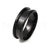 201 Stainless Steel Grooved Finger Ring Settings STAS-TAC0001-10E-B-1