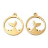 201 Stainless Steel Pendants STAS-A084-07G-1