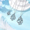 3Pcs 3 Sizes 304 Stainless Steel Macrame Pouch Empty Stone Holder Necklace Making NJEW-JN05240-1