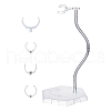 Plastic Minifigures Display Stands with Adjustable Snake Bone Bracket ODIS-WH0070-81A-1