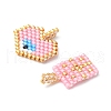 2Pcs Handmade Loom Pattern MIYUKI Glass Seed Beads PALLOY-MZ00607-01-3
