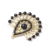 Bohemia Style Glass Seed Beaded Teardrop Pendants PALLOY-MZ00557-4