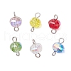304 Stainless Steel Open Jump Rings and Glass Beads Connector Charms PALLOY-JF03598-02-1