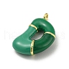 Brass Enamel Pendants X-KK-E093-03G-D-2