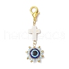 Evil Eye Glass & Resin Pendant Decoration HJEW-MZ00072-4