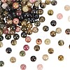 Olycraft Natural Tourmaline Round Beads Strands G-OC0003-54-1