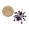 Halloween Theme Dyed Synthetic Turquoise & Glass Seed Beads Pendants PALLOY-MZ00774-06-2