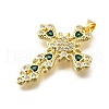 Brass Micro Pave Cubic Zirconia Pendants KK-Q066-37G-01-2