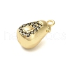 Brass Micro Pave Cubic Zirconia Pendants KK-L229-001G-09-2