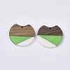 Resin & Walnut Wood Pendants X-RESI-Q210-011A-A01-2