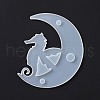 DIY Animal on the Crescent Moon Big Pendant Silhouette Silicone Molds DIY-F125-01-3