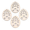 Undyed Natural Wooden Big Pendants WOOD-S058-009-1