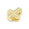 Brass Cubic Zirconia Beads KK-D317-116G-2