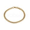 201 Stainless Steel Cuba Chian Bracelet for Men BJEW-B138-07G-4