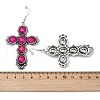 Alloy Glass Dangle Earrings for Women EJEW-U053-03AS-02-5