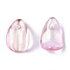 Transparent Spray Painted Glass Charms GLAA-T016-36-D02-2