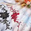 Peony Polyester Embroidery Ornament Accessories PATC-WH0008-04A-4
