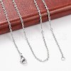Tarnish Resistant 304 Stainless Steel Cable Chains for Necklace Making X-STAS-P045-05P-3