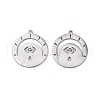 304 Stainless Steel Pendants STAS-U052-02B-P-1