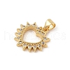 Brass Micro Pave Cubic Zirconia Pendants KK-R100-05G-2