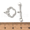 Brass Micro Pave Clear Cubic Zirconia Toggle Clasps KK-N254-76P-4