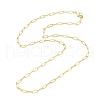 Brass Paperclip Chain Necklaces NJEW-A042-17G-02-2